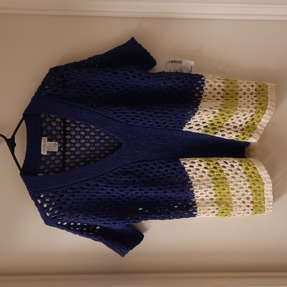NWT, Jamison Loose Knit Crochet Sweater